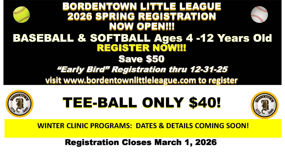 2026 Spring Registration NOW OPEN